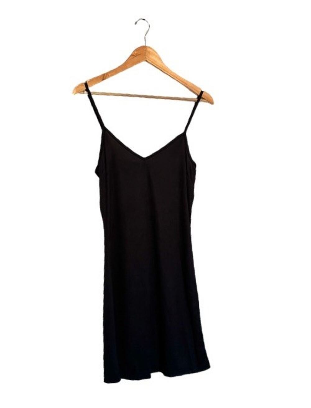 Modcloth Slip Dress Black Size Small Spaghetti Straps Adjustable